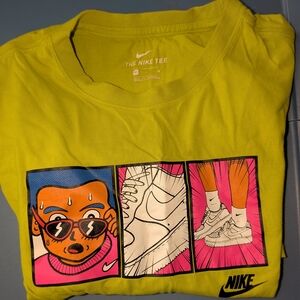Nike Graphic Tee in Yellow and Pink